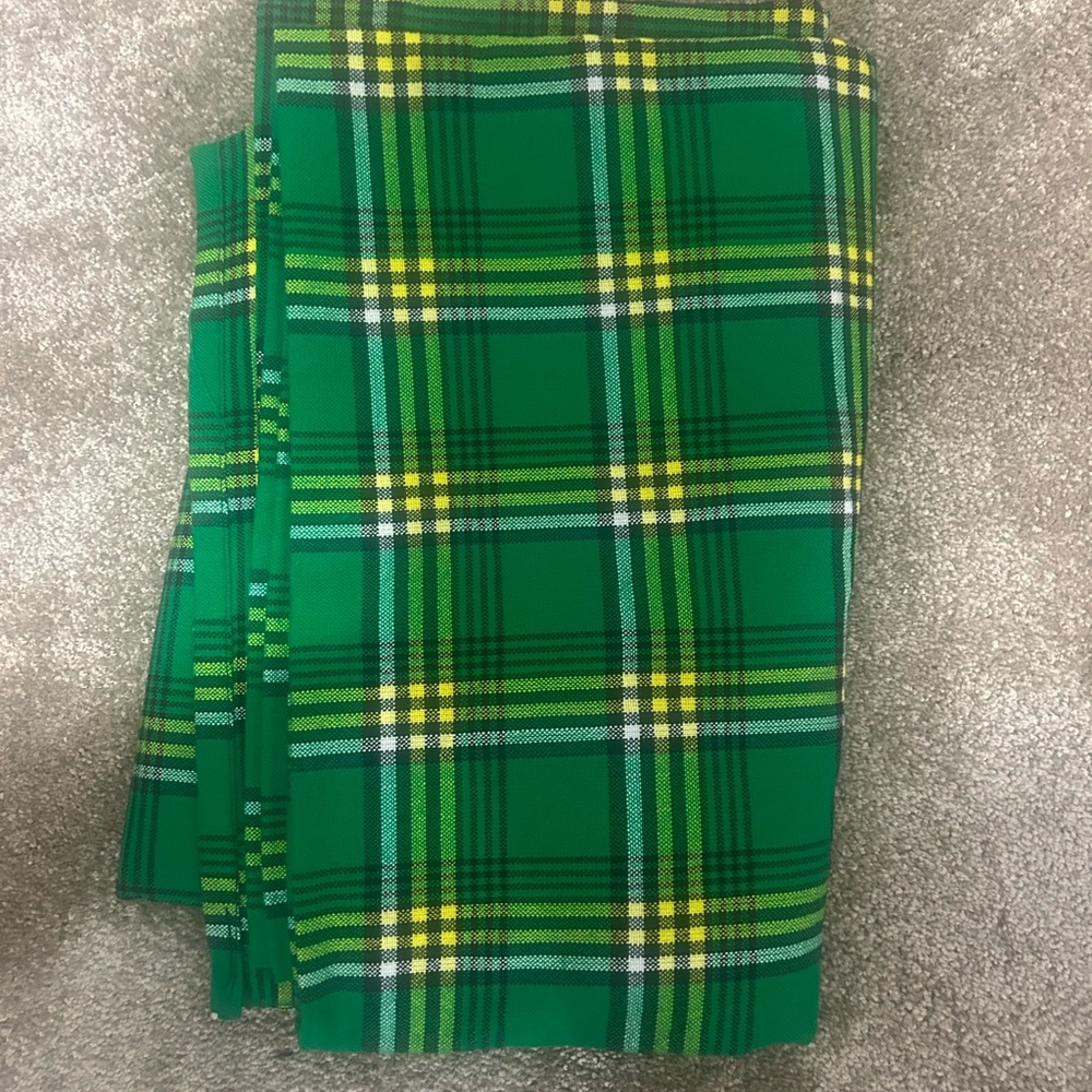 Green Plaid with yellow. Maasai shuka/ blanket/throw/ authentic Kenya 🇰🇪